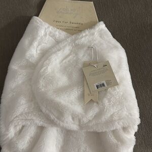 White Faux Fur Swaddle
